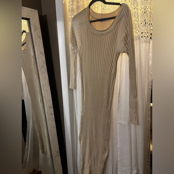 Free People: Walk About Maxi Dress: Natural: Medium - Picture 1 of 4